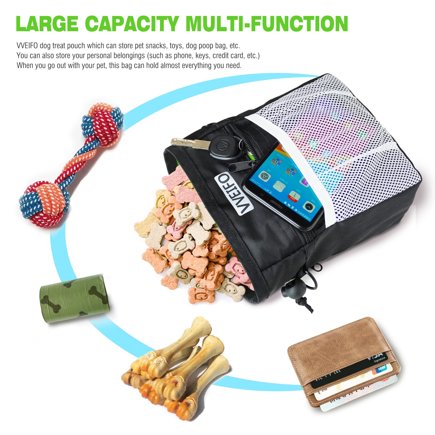 Borsa Addestramento Cani ZENOVA PETS - Con Ciotola, Clicker E Porta Snack | Impermeabile E Pratica - Foto 13