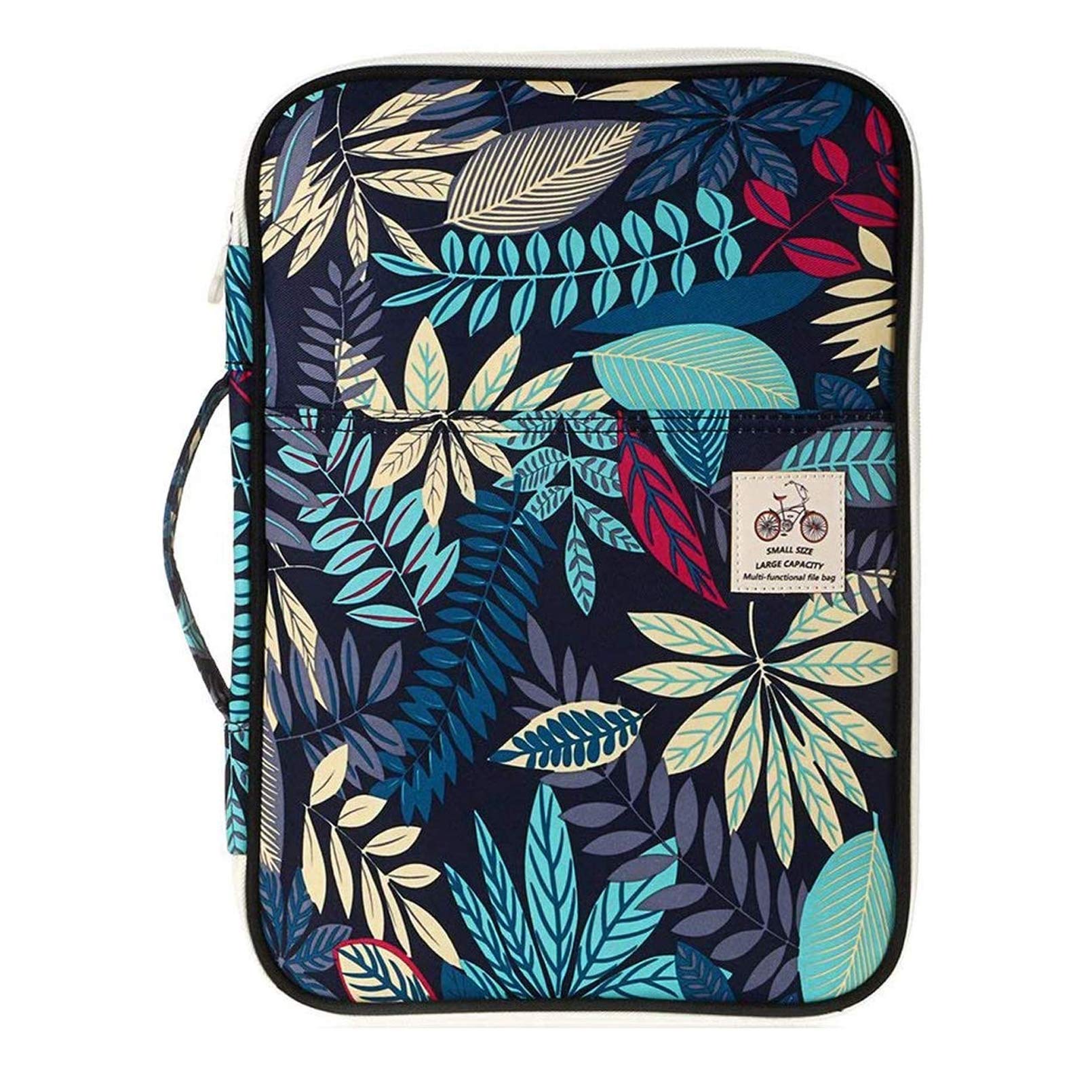 JAKAGO A4 Travel Portfolio Multifunctional Document Organizer Zippered Case for Office Supplies