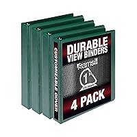 Vista 92 de Samsill Carpeta duradera de 3 anillos de 1 pulgada, fabricada en Estados Unidos, carpeta de anillos en D, cubierta transparente personalizable