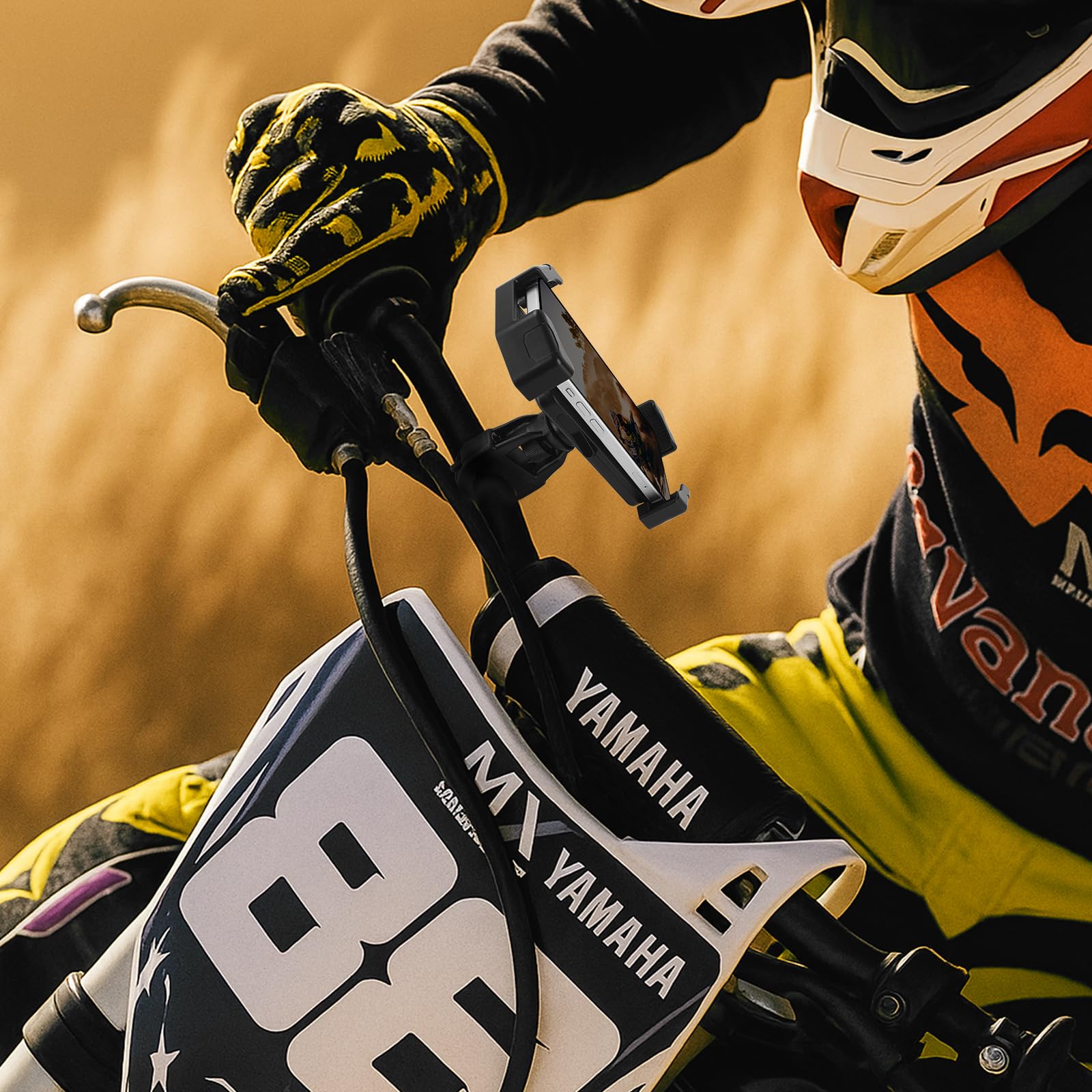 Uchwyt Na Telefon Rowerowy Motocyklowy Z Obrotową Głowicą, Łatwa Instalacja, Kompatybilny Z Większością Smartfonów O Przekątnej Od 4 Do 7 Cali, Stabilny I Wytrzymały, Idealny Nierównych