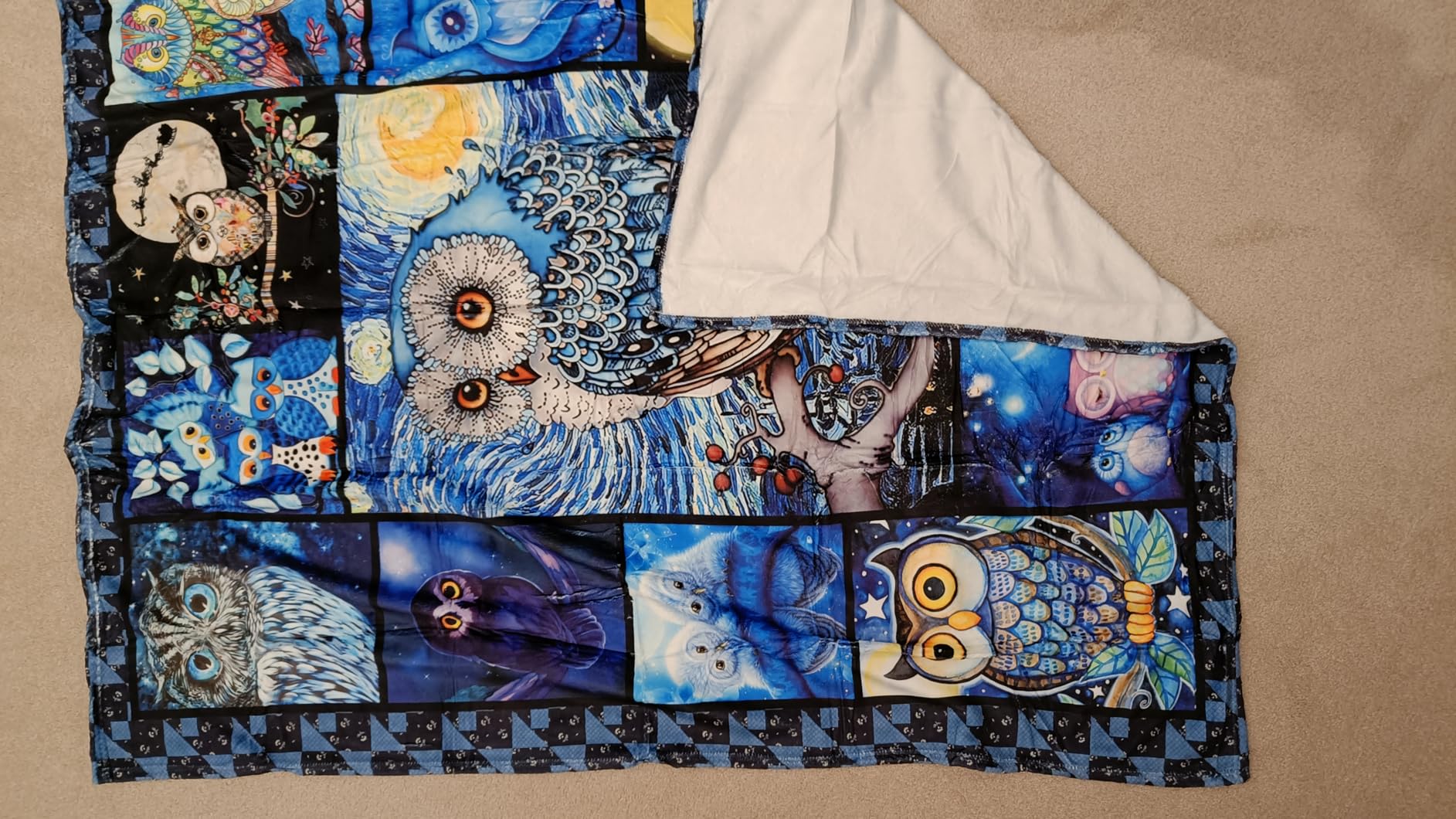AEEZO Owl Gifts, Owl Blanket Throw Blanket for Women Men All Season