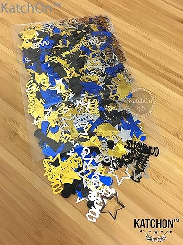 Miniatura 9 de KatchOn, Confeti de graduación Congrats Grad 2023  Paquete de 1000  Decoraciones de graduación azul y dorado clase de 2023  Centros de mesa de