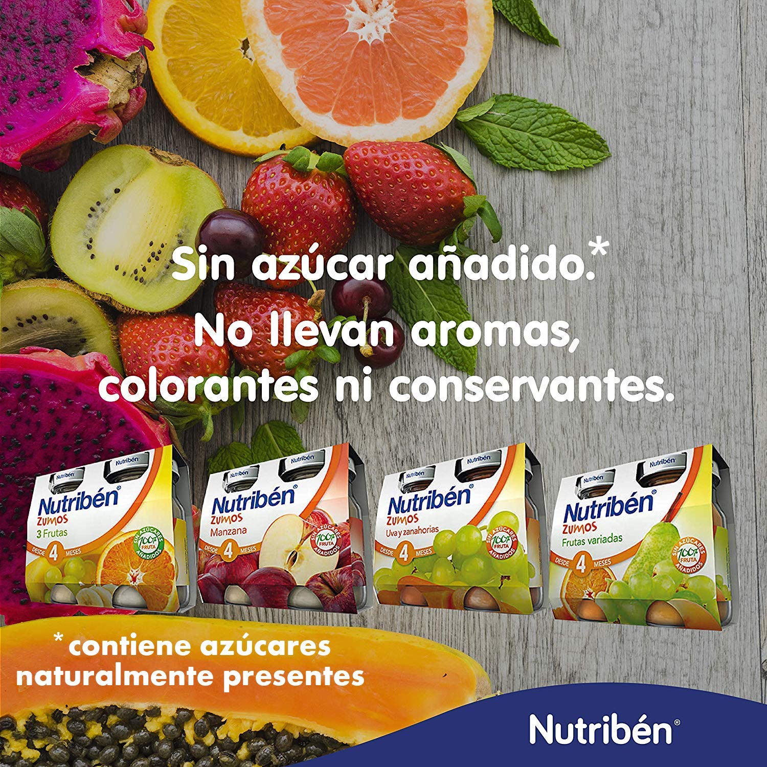 Nutriben Zumo 3 Frutas- 2 paquetes de 130 ml