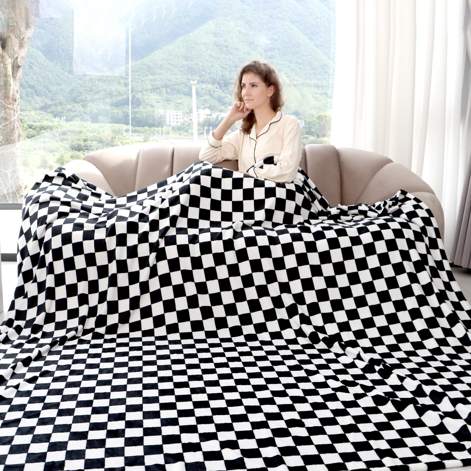 Movie Marathon Checkered Blanket