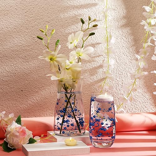 Miniatura 5 de Hicarer Cadena de perlas de 157 pies con 24 cuerdas para velas flotantes, perlas de imitación como relleno de jarrón, ideal para bodas, fiestas,