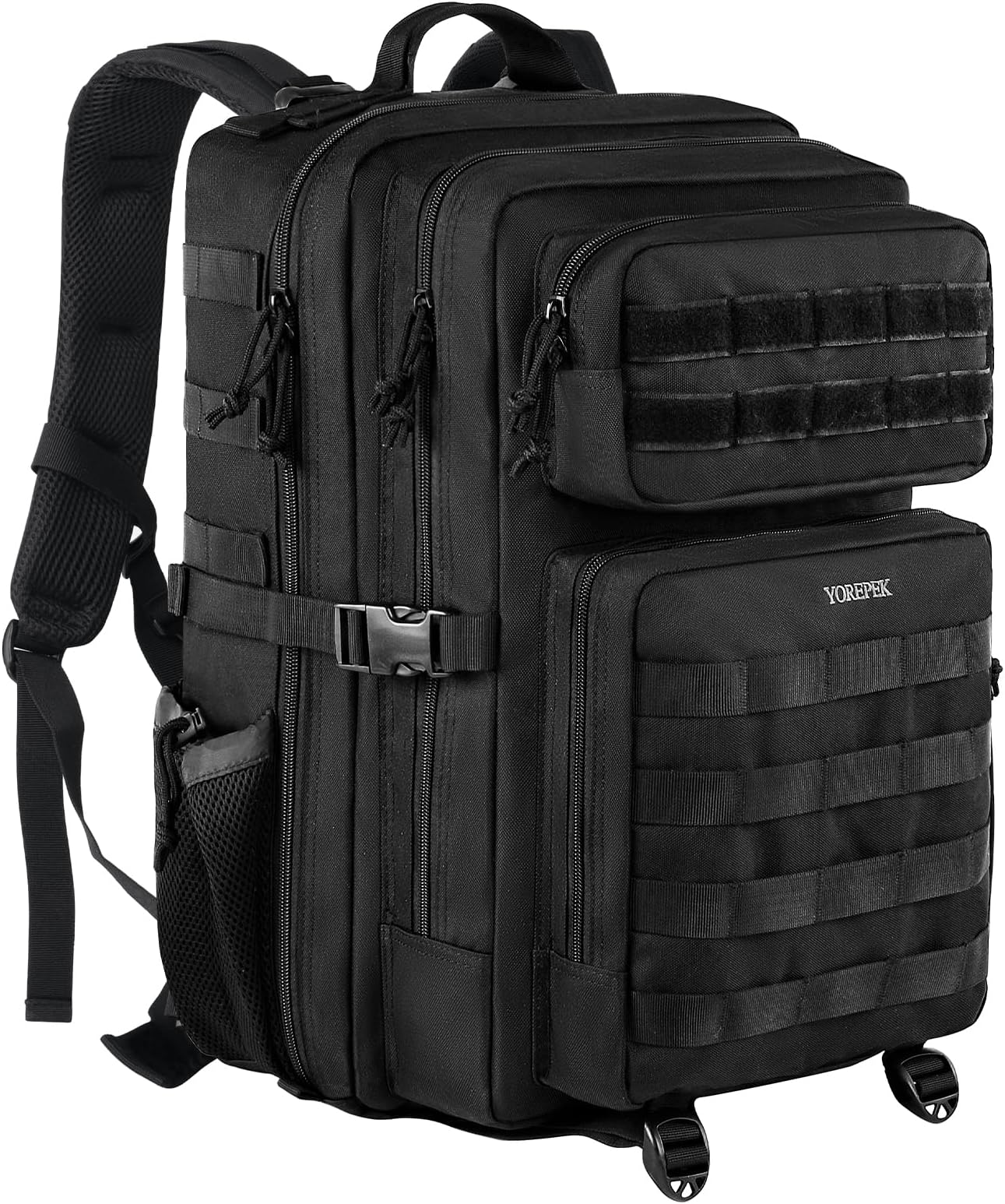 Military Tactical Travel Backpack, 45L Army Rucksack with Molle Large Capacity Survival Back pack Assault Pack 3 Day Bug Out Bag for Outdoor Sports Hiking Camping Mountaineering Trekking