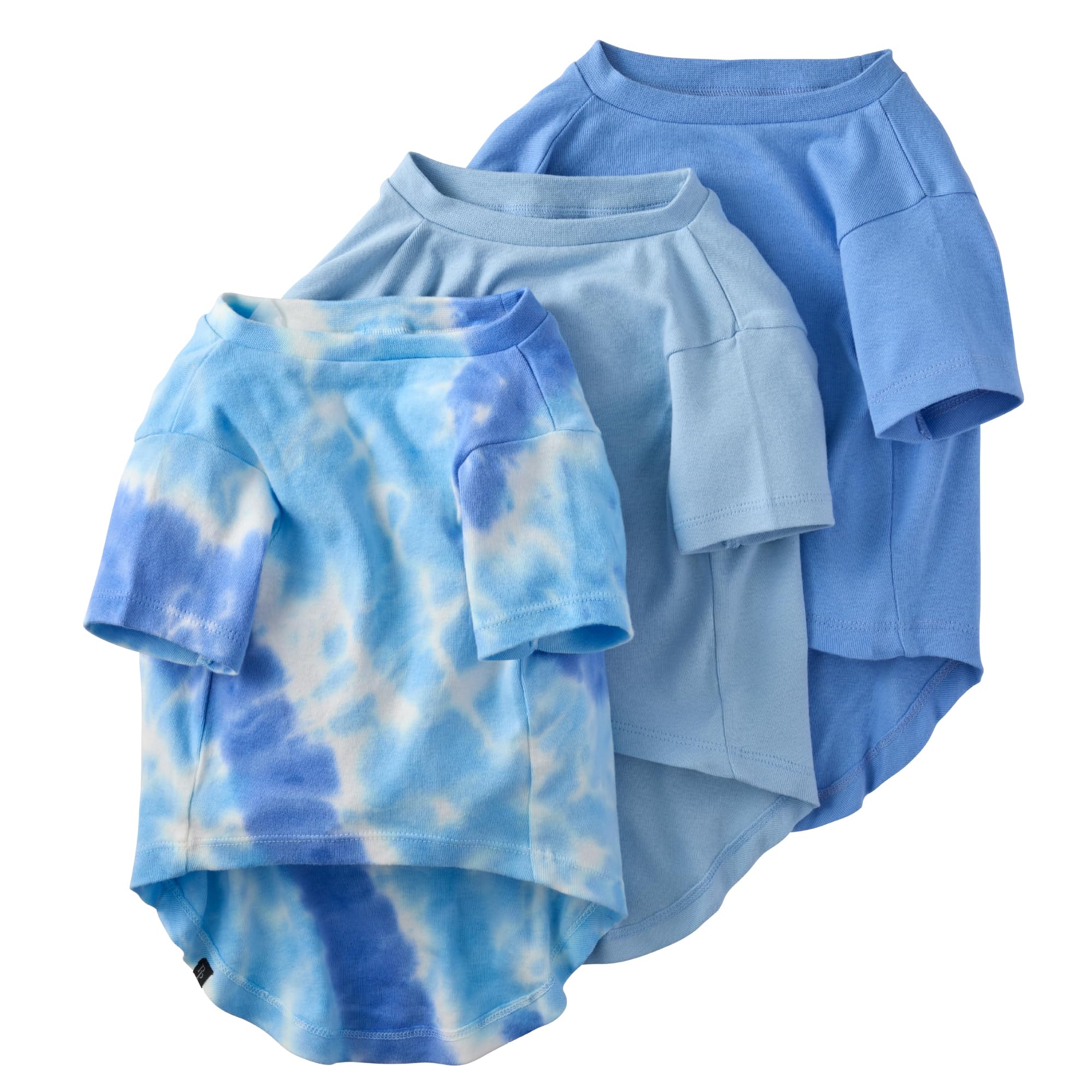Pet Passion Toby II Dog T-Shirt, 3 Pack, Blue Tie Dye, X-Large