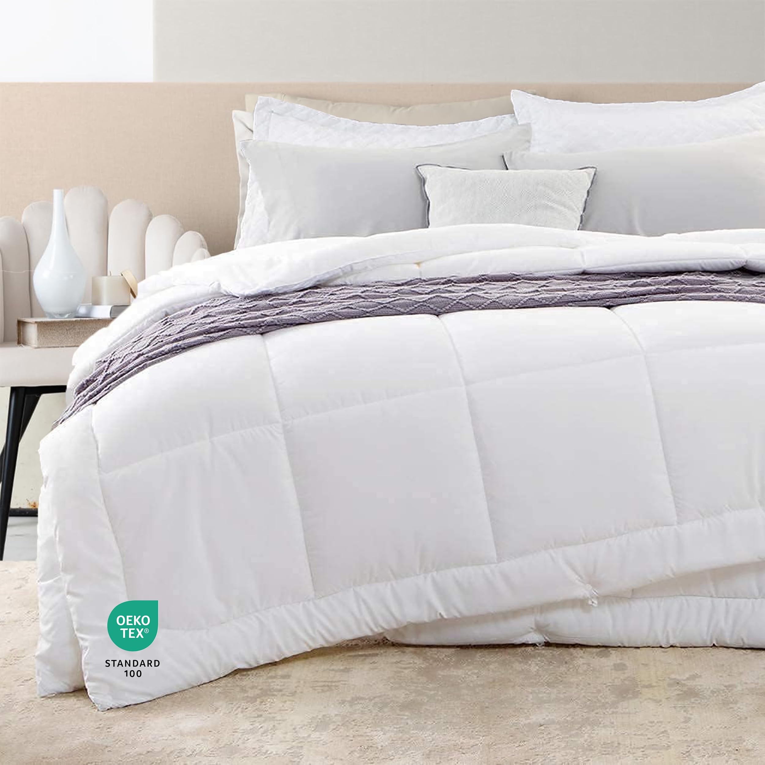 MANEMI - Edredón de Fibra Duo 4 Estaciones 170 + 260 gr -Edredón Relleno Nórdico Cama 180, 260 x 240 cm- Suave, Transpirable, 100% Poliester