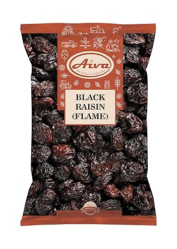 Aiva California Flame Black Pasas, sin semillas (2 libras a granel) - Frutas secas de primera calidad para aperitivos, hornear y cocinar