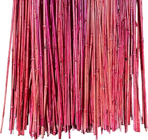 Miniatura 3 de Estacas de bambú fino natural de 5.5 pies  más de 5 pies de alto  Paquete de 20  Varios colores disponibles (verde)