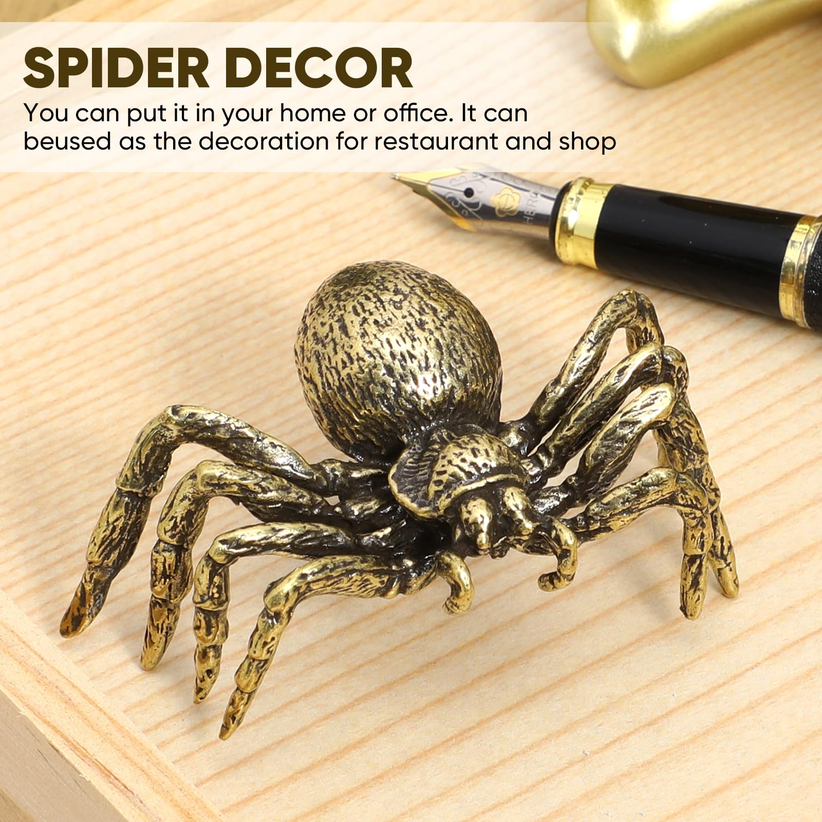 Amazon.co.jp: jarbins 蜘蛛の置物 真鍮像 風水 幸運の富 彫刻