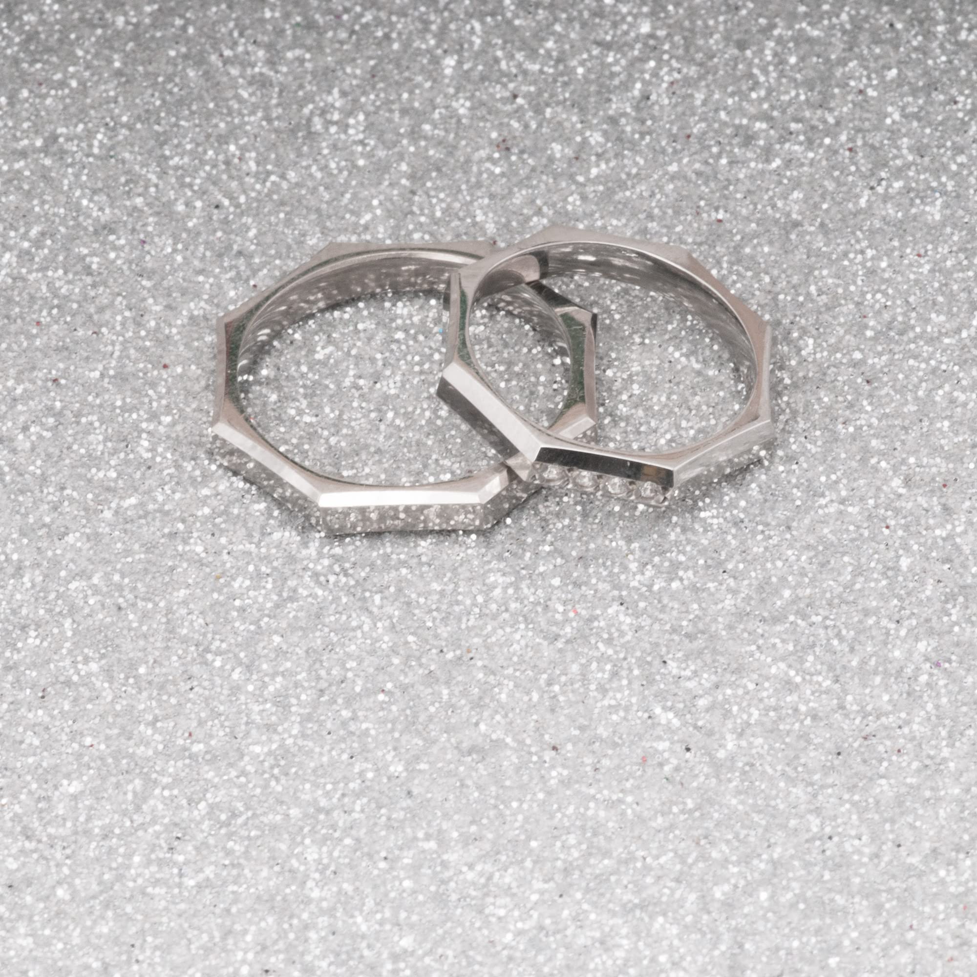 Ehering-Set aus 925er-Sterlingsilber, passendes Ehering-Set für Paare, personalisiertes Ehering-Set aus breitem Silber für Mann und Frau