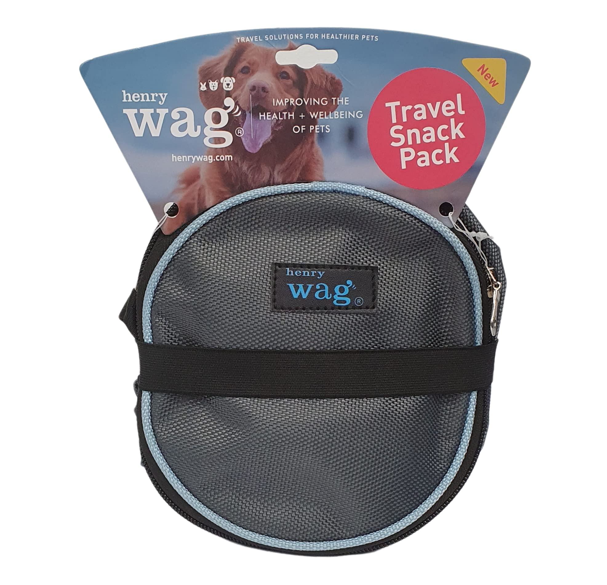 Henry Wag Snack Pack Travel Food Bag - Vital Accessories during Dog Days Out - Detachable Shoulder Strap & Magnetic Closure - Spacious Storage (14cm x 18cm x 6cm)