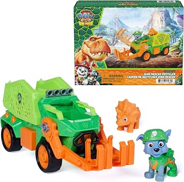 PAW Patrol The Dino Movie Rocky Dino Rescue Recycler Toy Vehicle