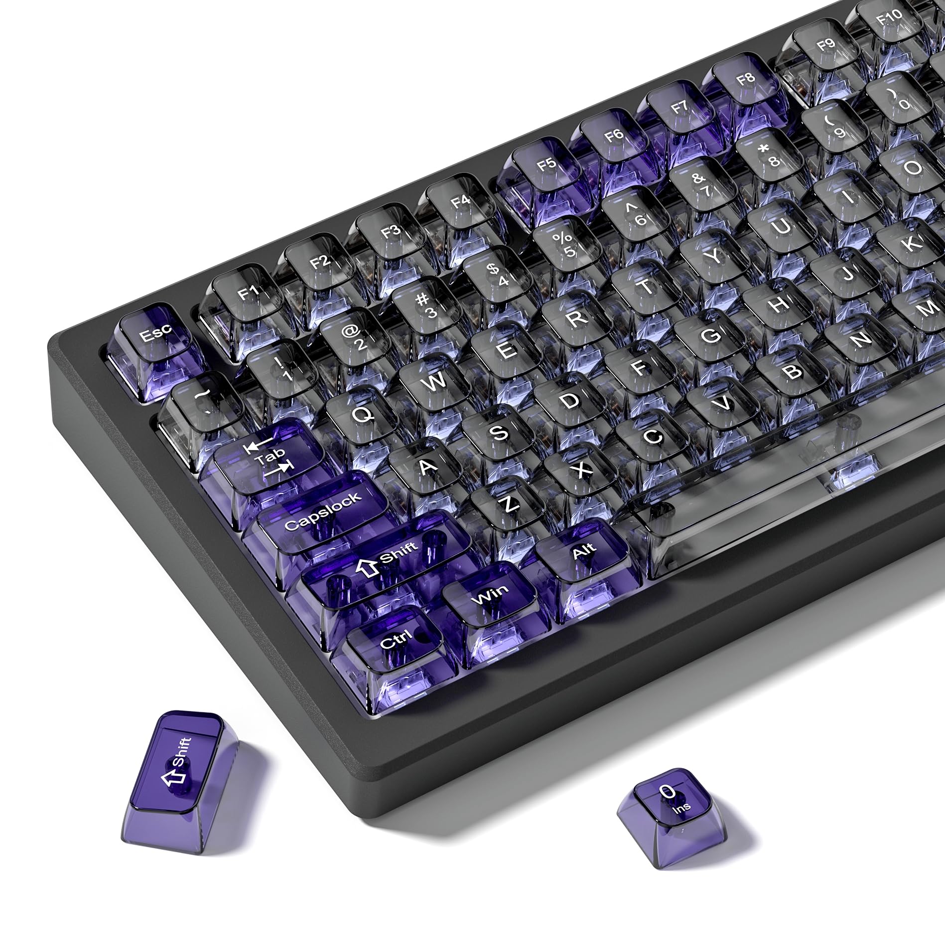 dagaladoo Clear keycaps Set,Translucent Keyboard keycaps,Jelly Key caps