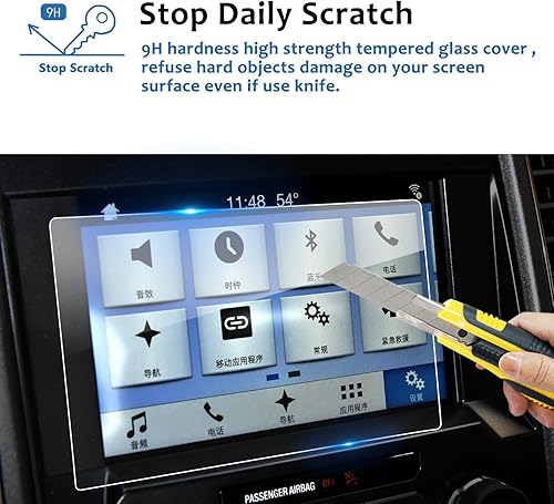 Vista 2 de LFOTPP Protector de pantalla F150 para 2015-2021 2022 2023 F*ord F 150 F150 F250 F350 F450 sync2 sync3 Coupé Hatchback 8 pulgadas navegación vidrio