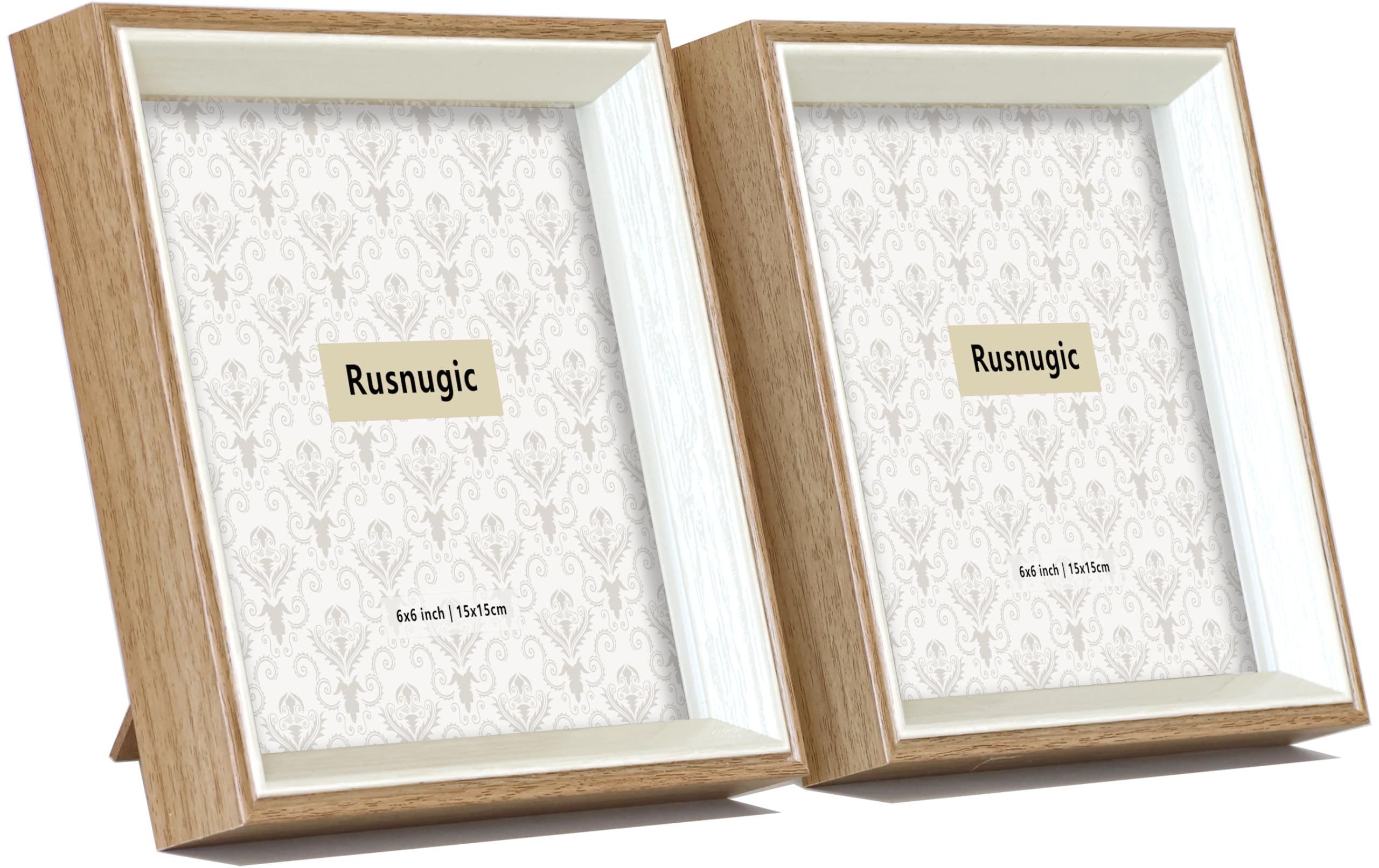 Amazon.com - Rusnugic 6x6 Picture Frame - 2 Pack Rustic Square