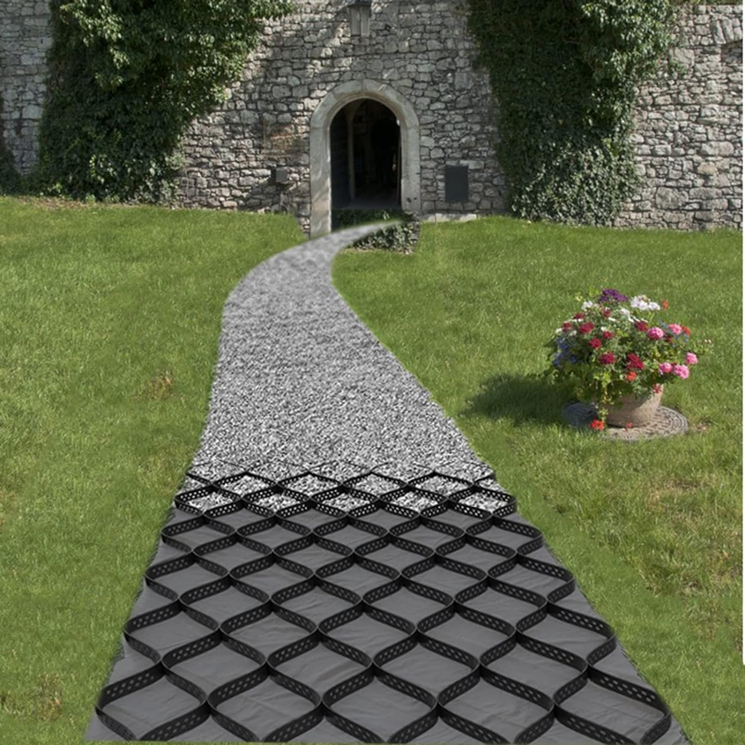 Stabilisateur de sol pour voie extérieure ELzEy en finir avec la boue et les trous d'allée