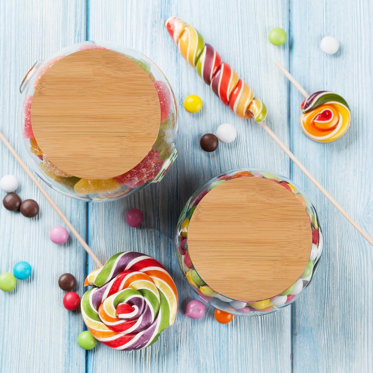 Cabilock 2pcs round Canning Lids with Leak-proof Sealing Rings for Jars and Pudding Bottle Jars for Home and Camping