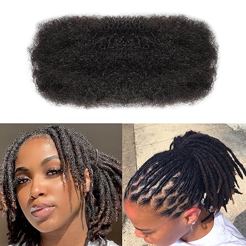 Afro Kinkys - Cabello humano rizado a granel de 8 pulgadas, 1.06 onzas, 100% real, 4C, cabello humano rizado negro natural para mini giros, trenzas,