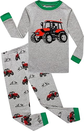 Family Feeling Conjunto de pijama de 2 piezas para niños y niñas pequeñas, ropa para dormir 100% de algodón