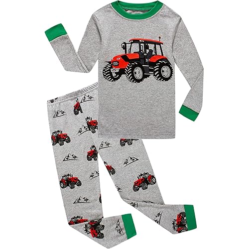 Family Feeling Kids & Toddler Boys Pajamas 2 Piece Pjs Set 100% Cotton Sleepwear