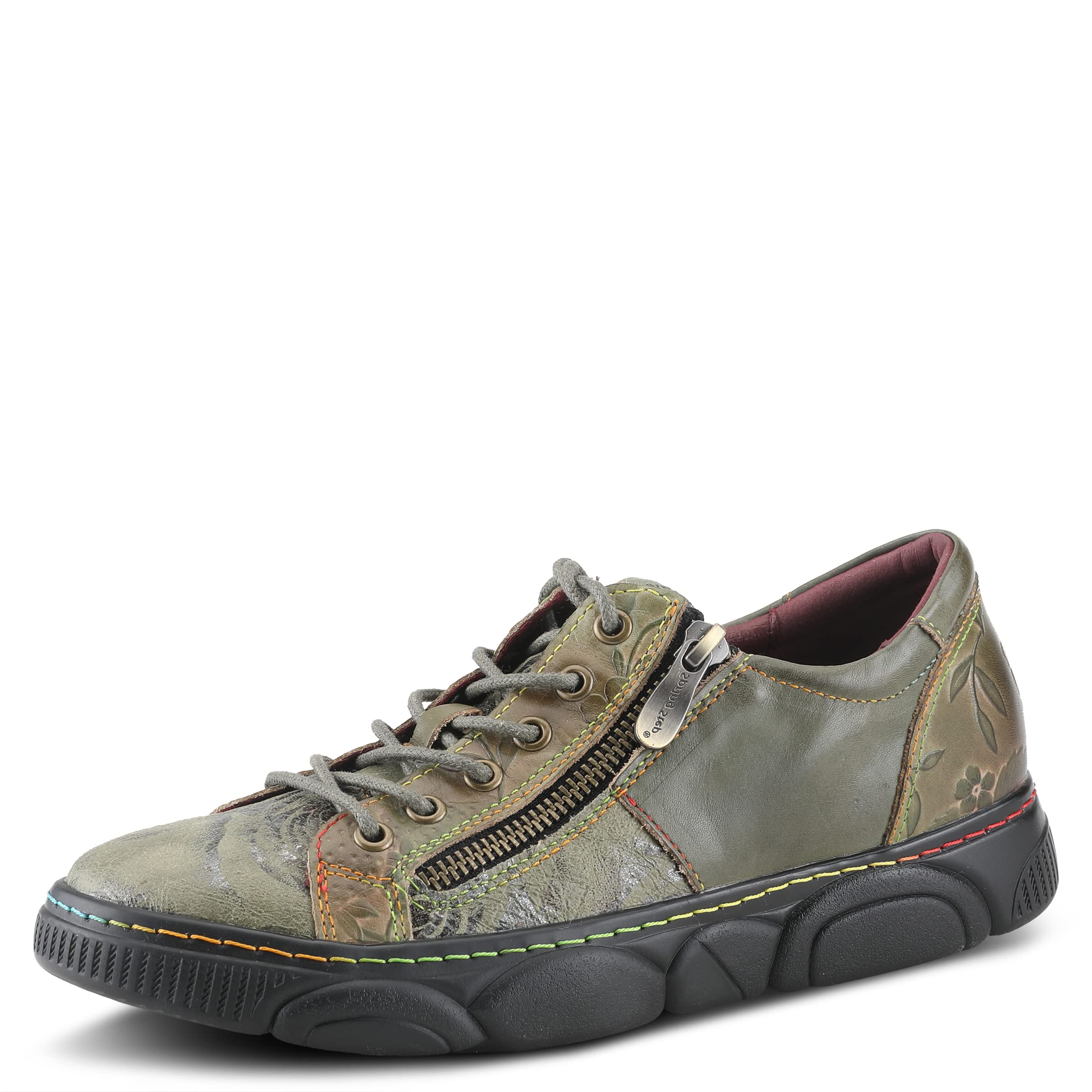 Spring Step L`Artiste Women's Danli-Bloom Sneaker Olive Multi EU 40 / US 9, Olive Multi, 9