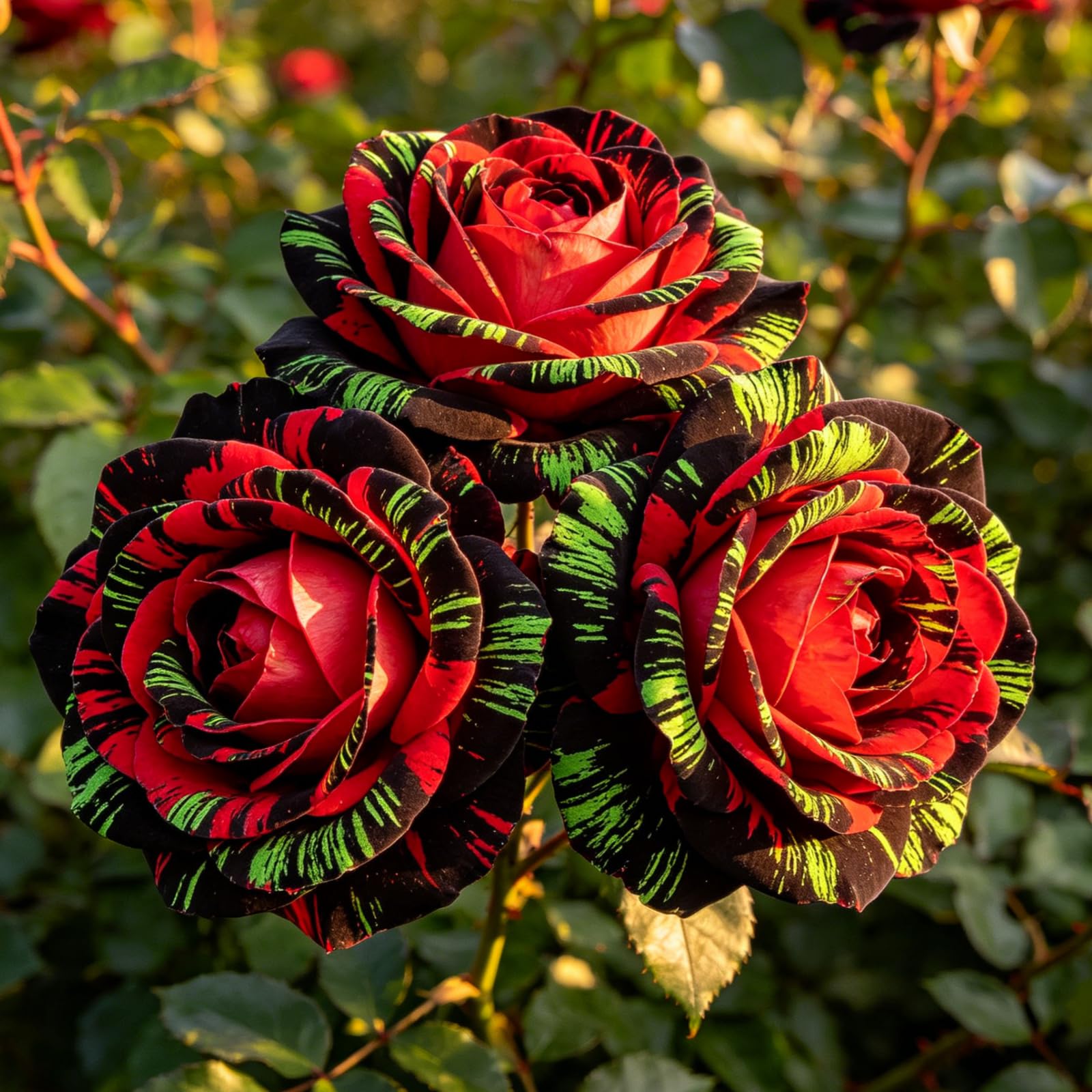 Hardy Drought Tolerant Rose Rhizome, Natural Organic Garden Plant Bulbs for Pot and Ground Planting Excellent Display-i-4 Bulbs