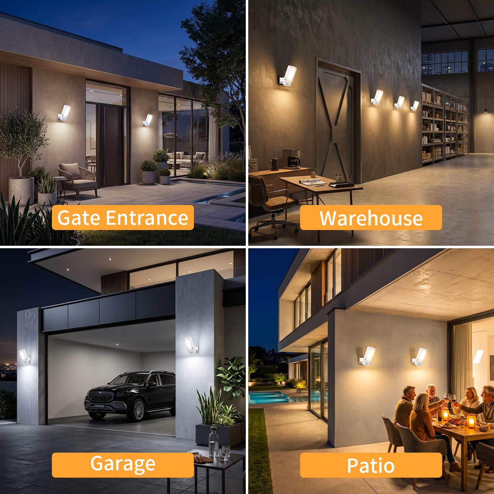 Ricaricabile Applique da Esterno con Sensore IP65 für Esterno