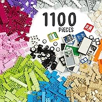 Vista 9 de Play Platoon Juego de ladrillos de construcción de 1120 piezas, 10 bloques de colores clásicos, bloques de construcción a granel compatibles