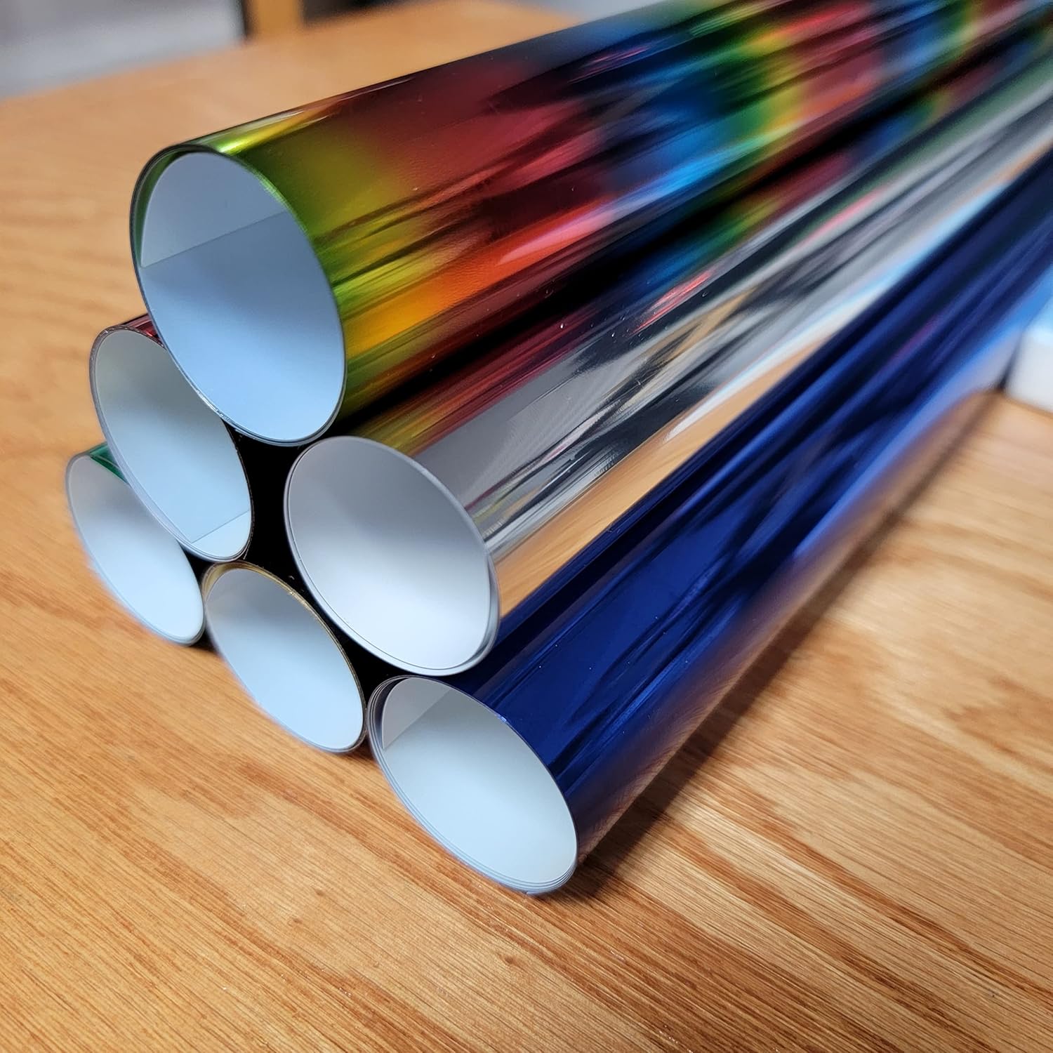Soft Metallic Foil Heat Transfer Vinyl Bundle: 6 Pack 12" x 1 yard pack, Iron on Vinyl for T-Shirt, 6 Assorted Colors for All Cutter Machines and Heat Press Machines