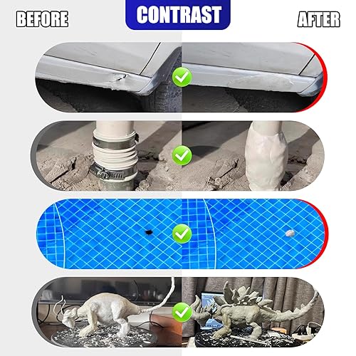 Miniatura 3 de Masilla epoxi  10 onzas  9.88 oz de arcilla epoxi para reparar fugas, modelo, rellenar grietas  Masilla de piscina de reparación rápida para metal,