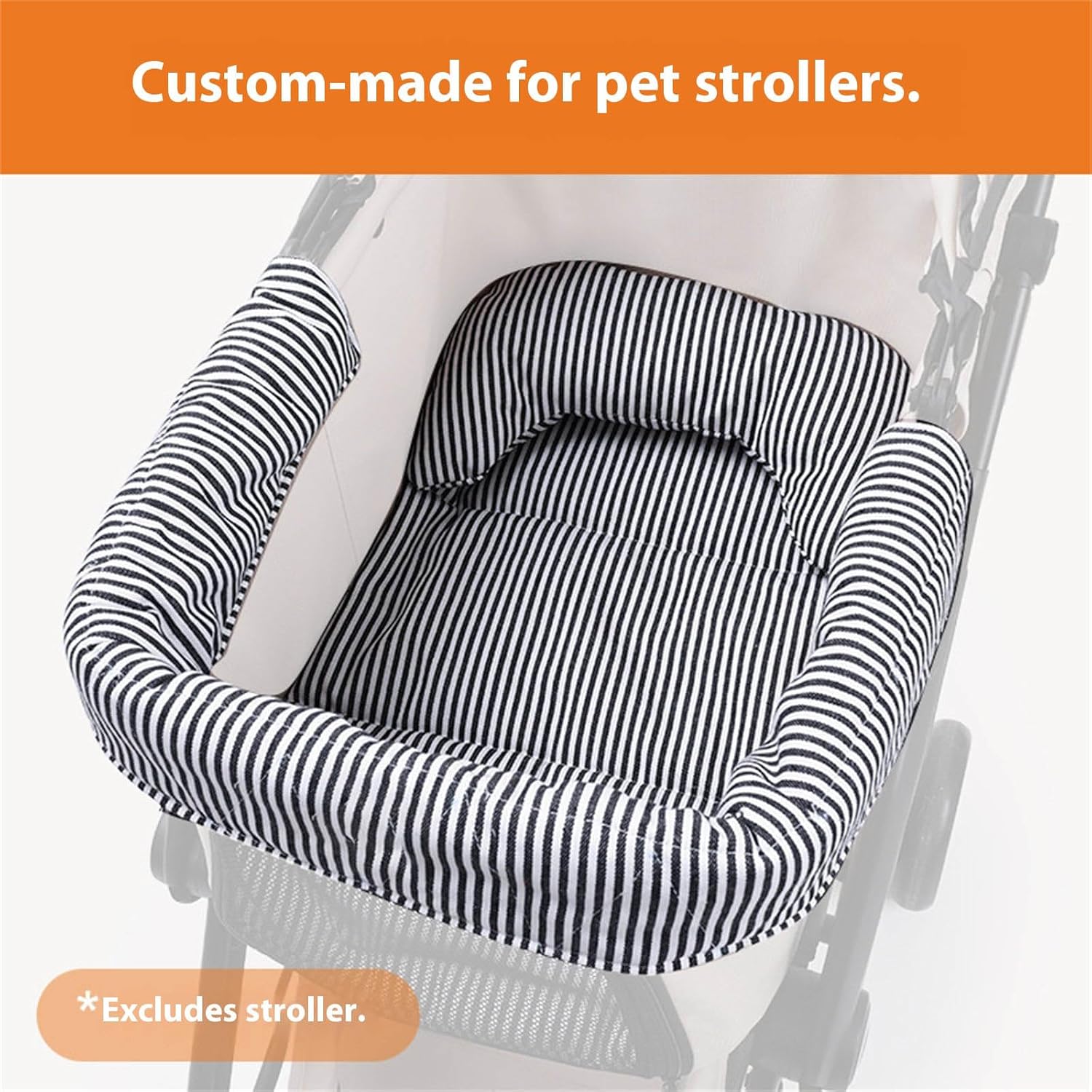 Pet Strollers Cushion Side Pad Set Easy Installation Accessory for Small Dog Cats Strollers Outdoor Use Easy to Celan