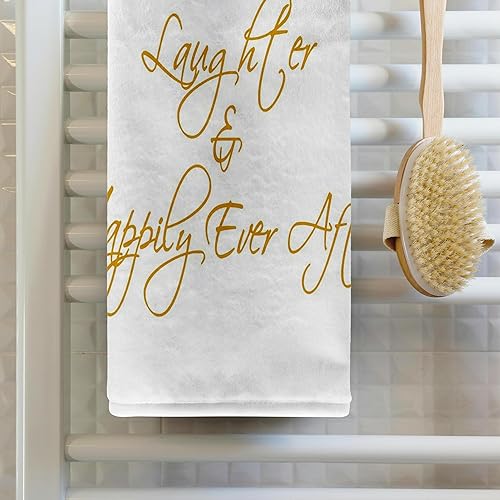 Miniatura 2 de 3dRose Love Laughter and Happily Ever After Quote - Towels (twl-376661-1)