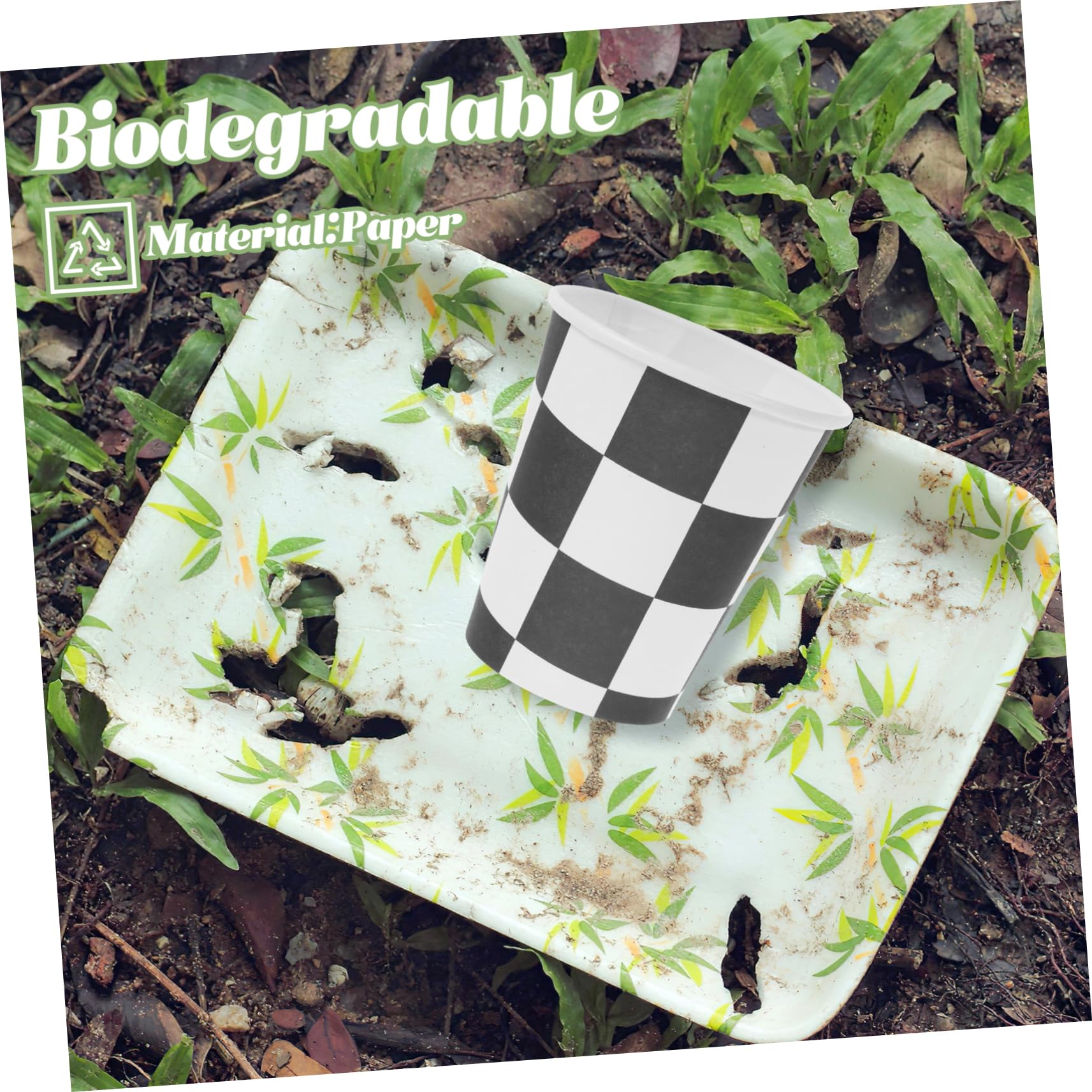 ibasenice Lot De 5 Gobelets en Papier pour Fêtes De Course Banquets pour Collègues Et 20 Pièces X 5