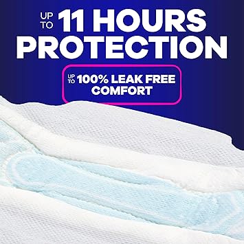 Always Maxi Overnight Pads with Wings for Women, Size 5, Extra Heavy Overnight Absorbency, Unscented, 36 Count