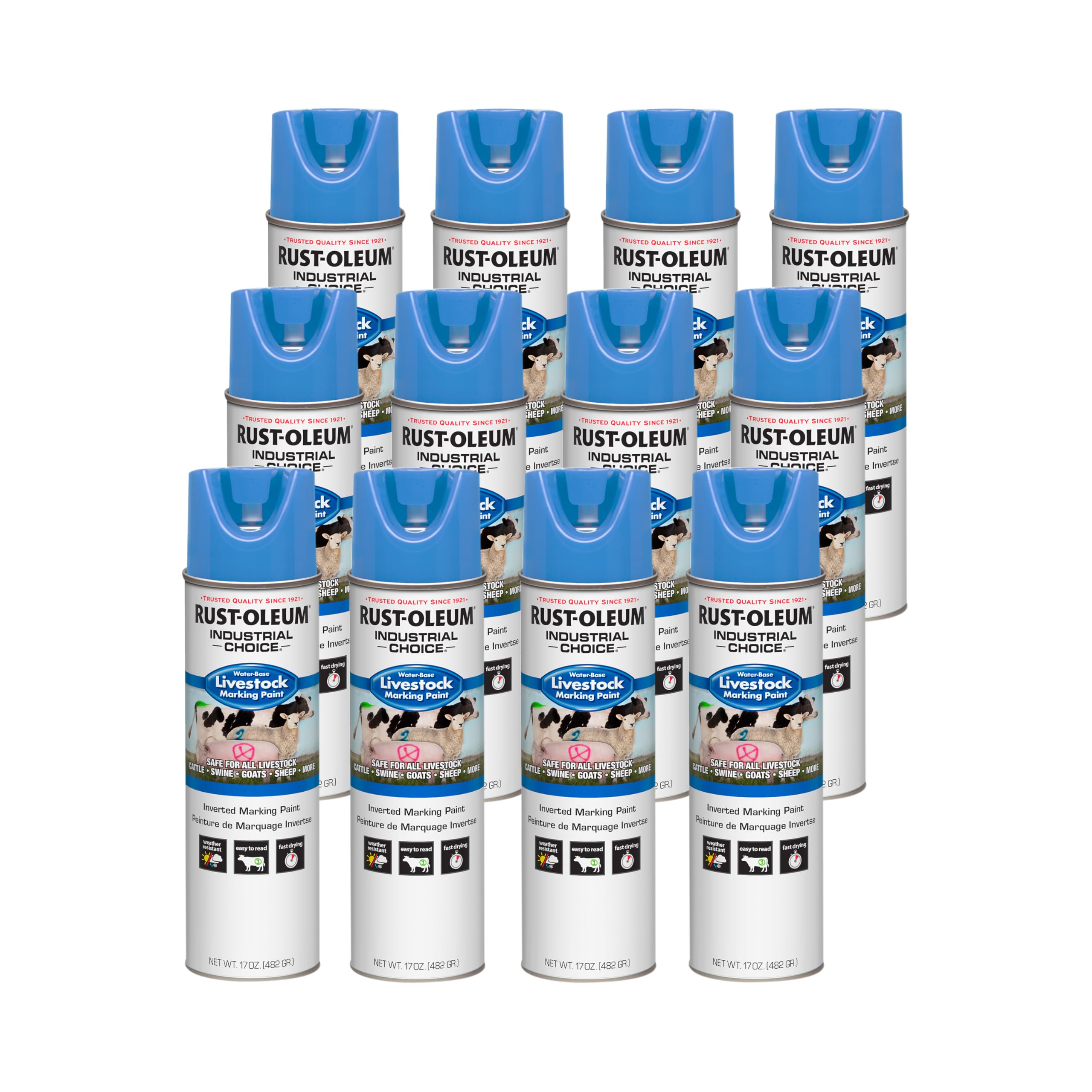 Rust-Oleum 383019 Livestock Marking Spray Paint, 17 oz
