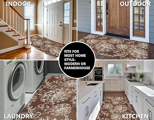 Miniatura 6 de Tapete ultradelgado para puerta delantera, de 3 x 5 pies, extra grande, de 110 pulgadas, para entrada interior, alfombra para entrada interior,