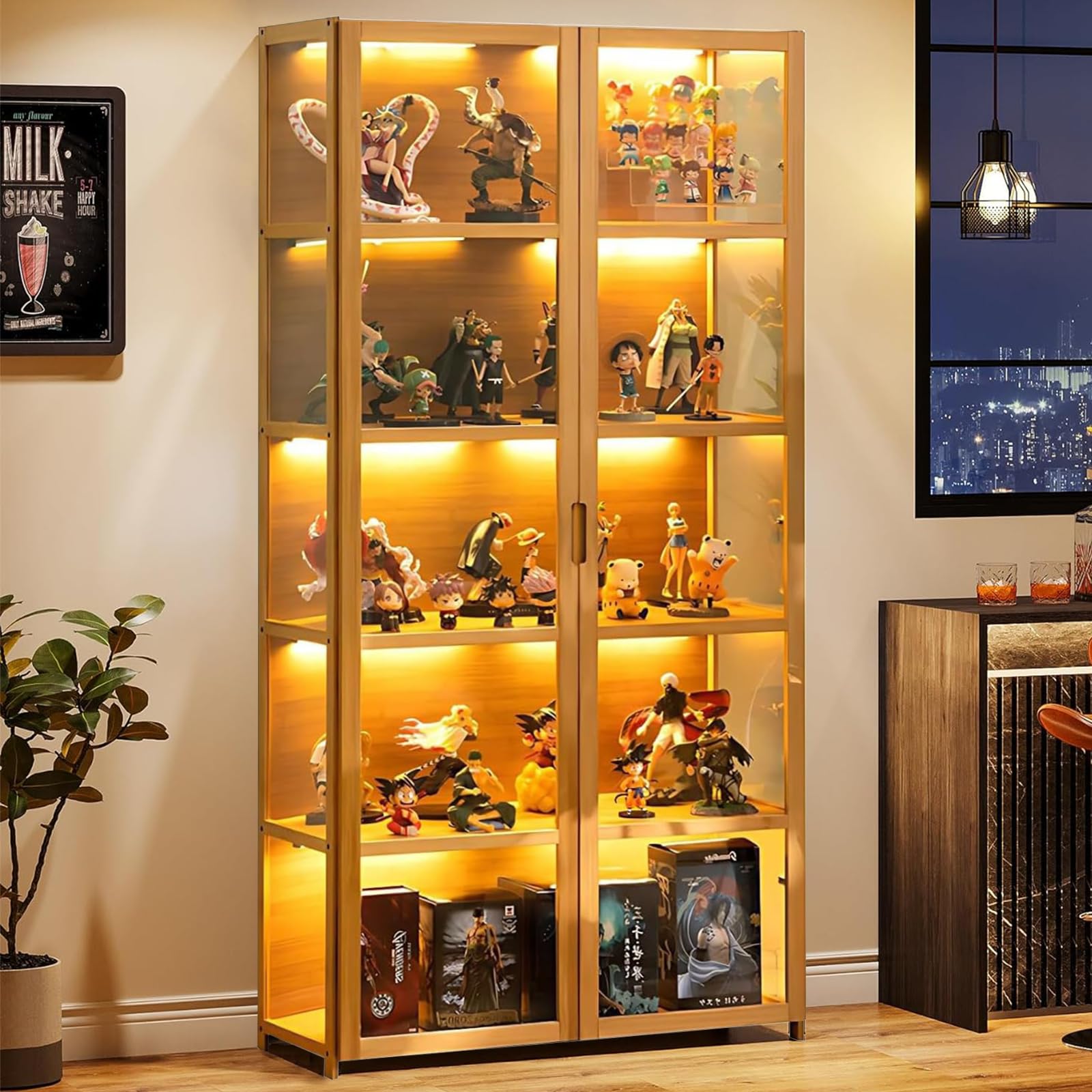 Buy 5 Tier Curio Display Storage with Acrylic Glass