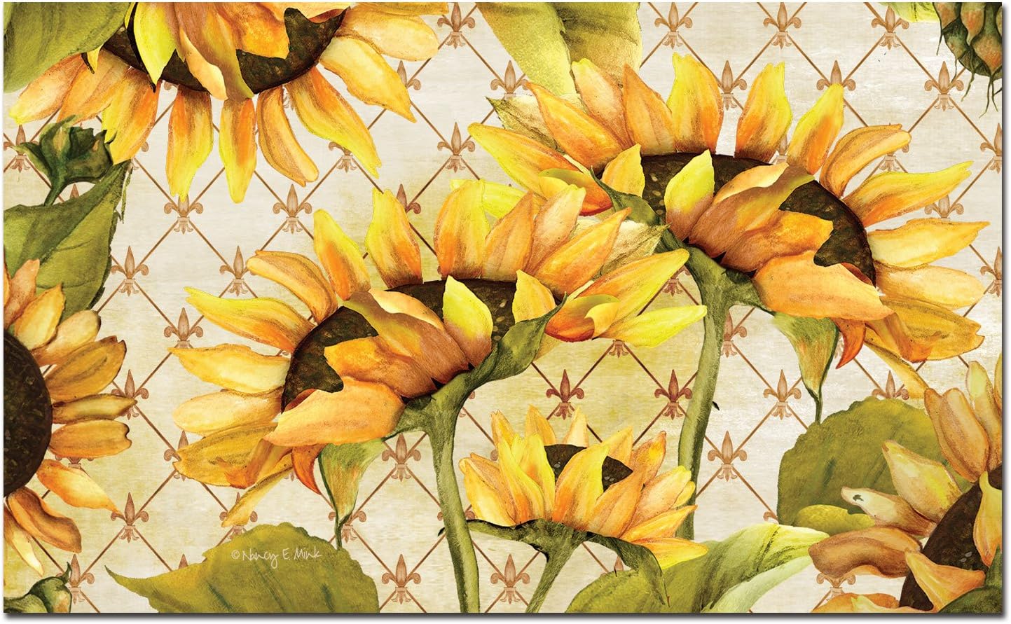 Counter Art Anti Fatigue Floor Mat, Sunflowers in Bloom