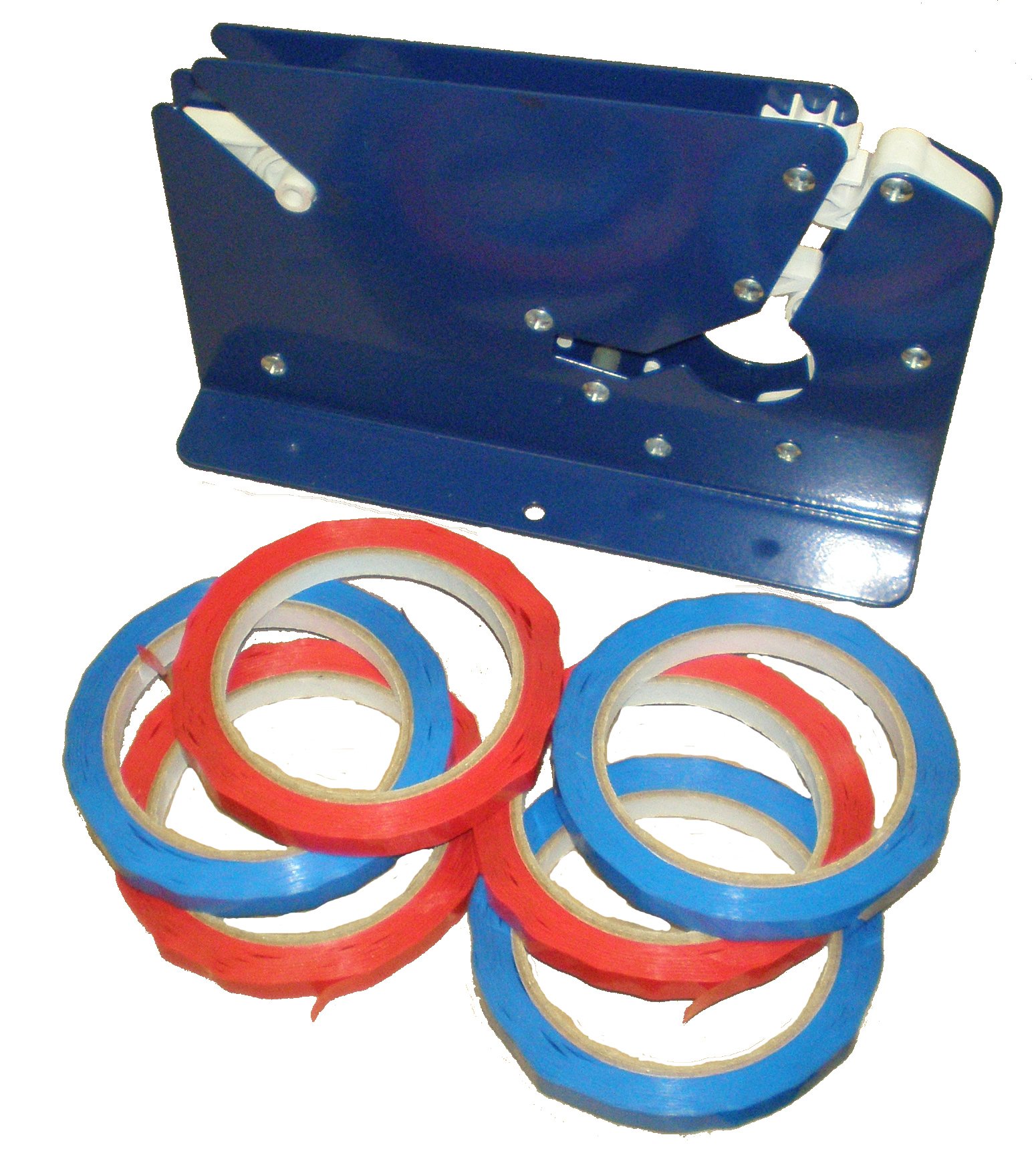 Blue Bag Neck Sealer - Tape Dispenser With 6 Free Rolls
