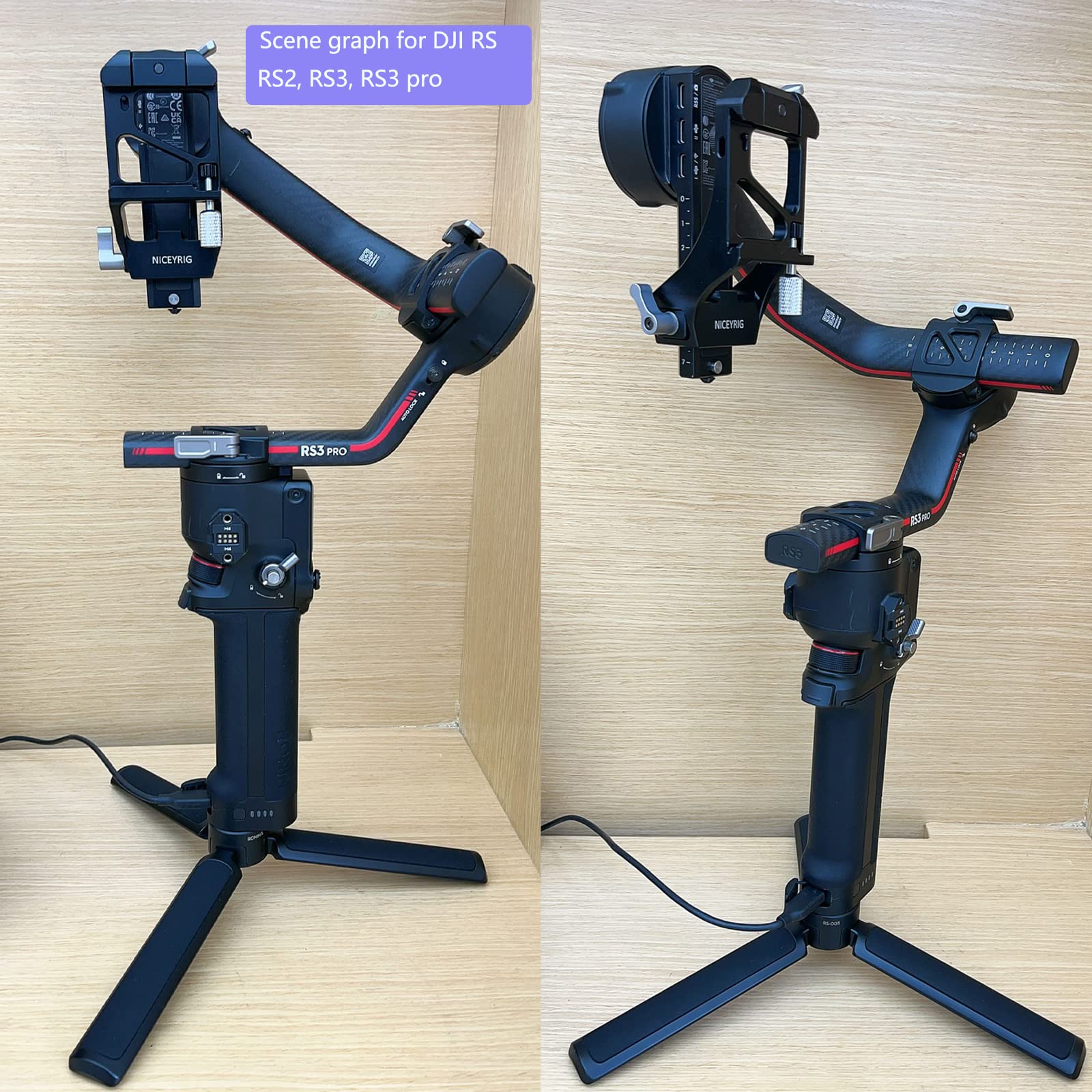 Pionowy uchwyt kamery DJI, pionowy adapter do kamery NICEYRIG do DJI RoninS2/S3/S3pro, wspornik płytki szybkiego zwalniania ze stopu aluminium, nośność 2 kg - 528