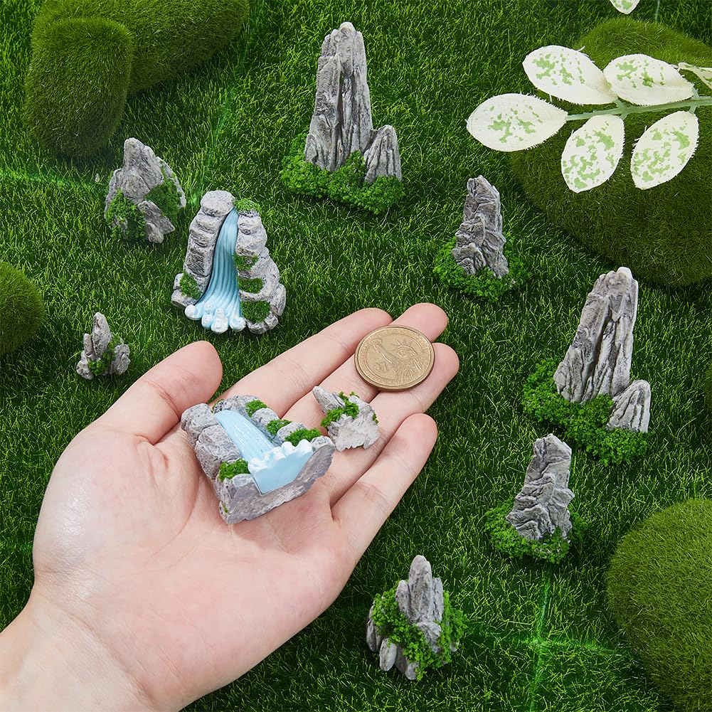 Andibro 12 Stück Mini-Boote Aus Harz – 2,8–3,2 Cm, Mikro-Landschafts-Deko Für Aquarien, Terrarien, Gärten & DIY-Projekte