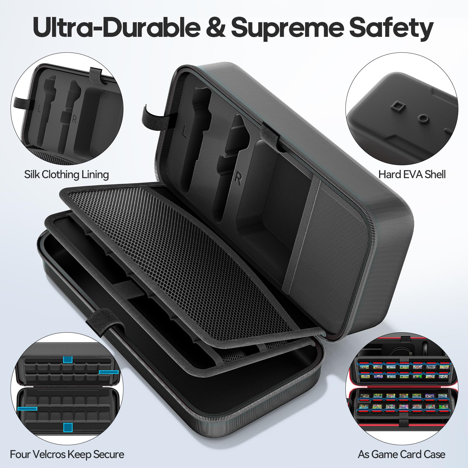 Étui de Protection Rigide pour Nintendo Switch 2 2025, Coque de Transport Compatible avec Switch 2 & Switch 1, Housse de Rangement Grande Capacité pour la Console Nintendo Switch et Ses Accessoires