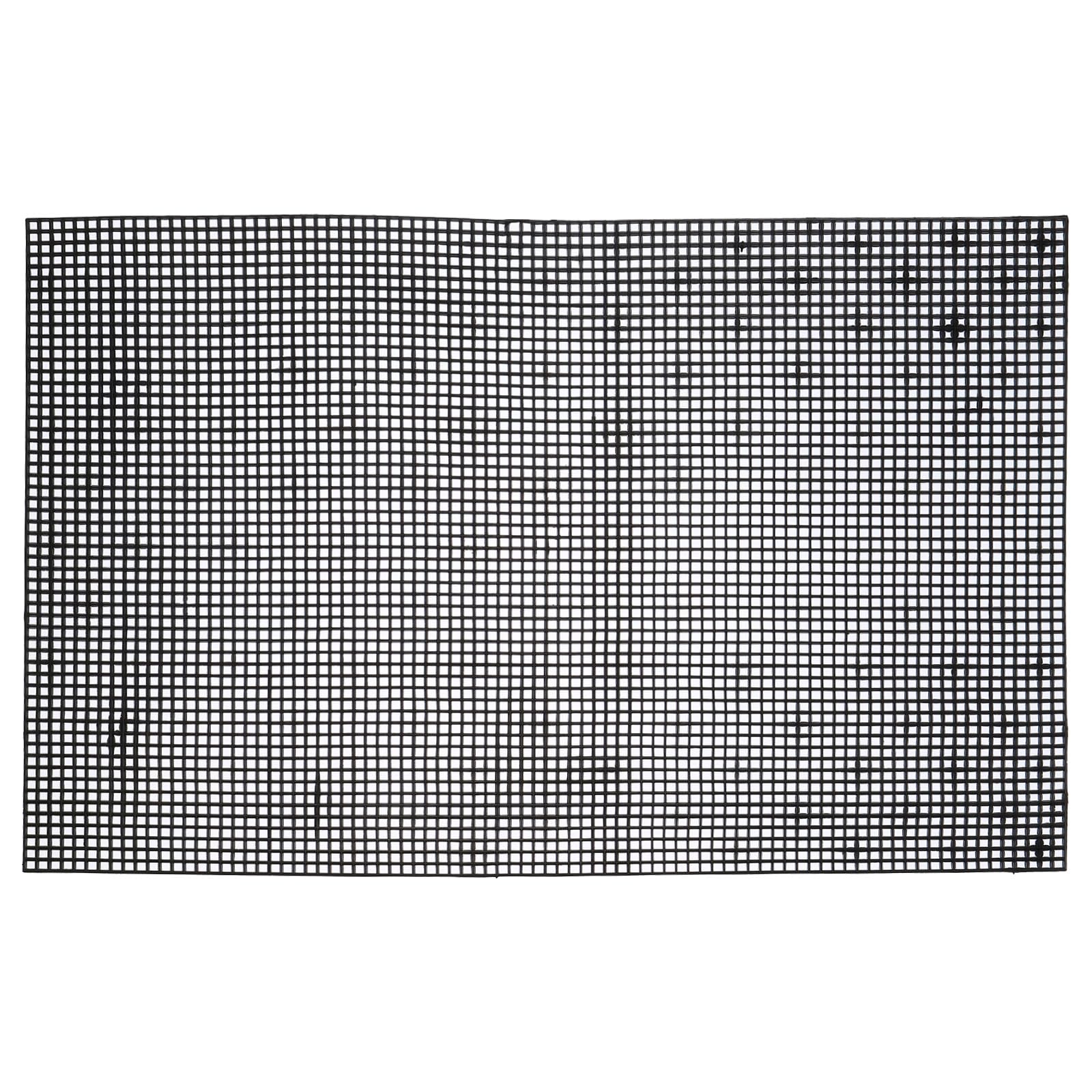 MECCANIXITY 10pcs 13"x20" Plastic Mesh Canvas Sheet 6 Count Needlepoint Blank Canvas for Embroidery Knit Crochet Acrylic Yarn Crafting, Black