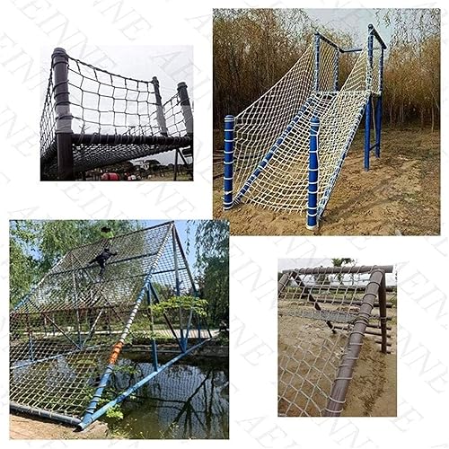 Miniatura 4 de Red de carga de escalada al aire libre para niños y niños pequeños, escalera de cuerda para escalada de obstáculos para patio de recreo, columpio de