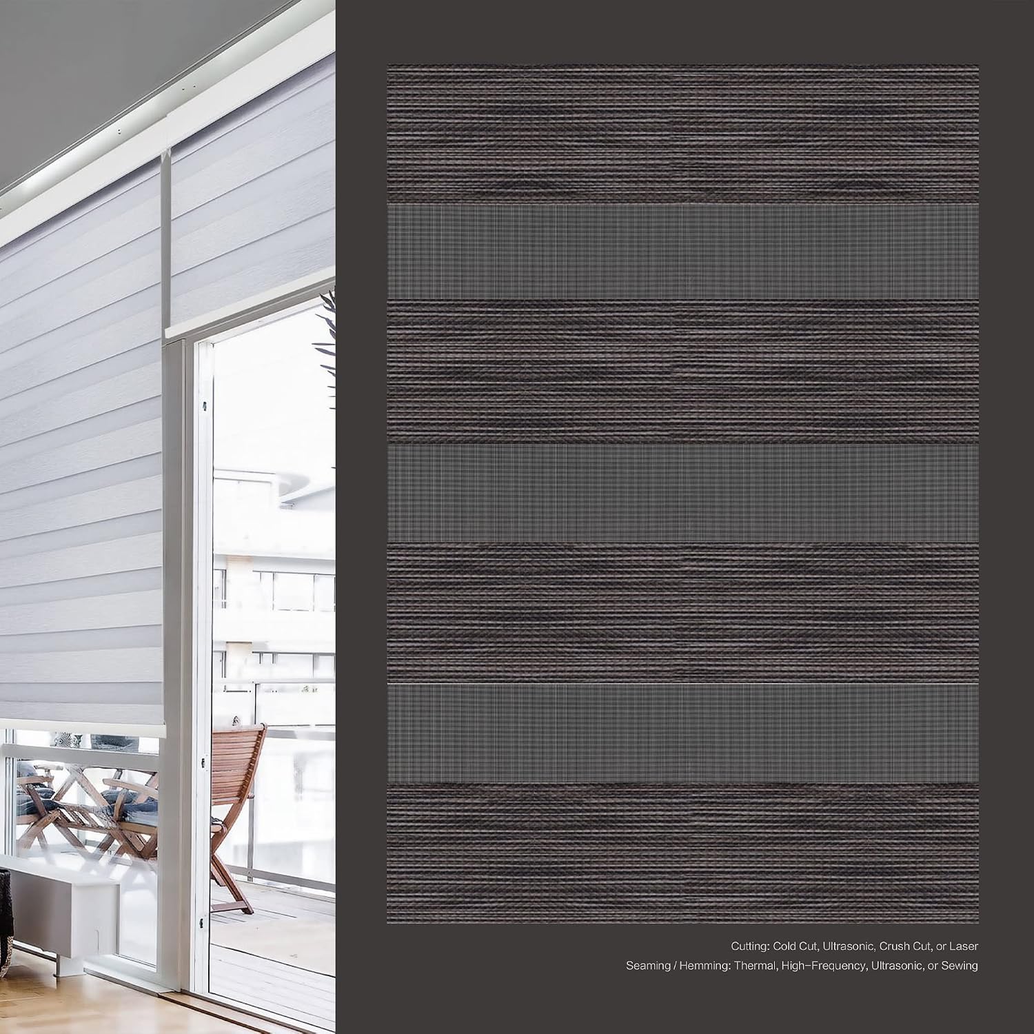 Smart Motorized Zebra Blinds – App & Alexa Compatible Roller Shades with Rechargeable Battery, Custom Made in USA