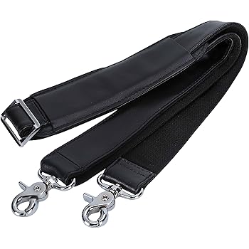 black leather shoulder strap