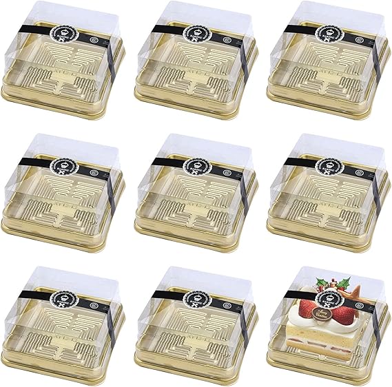 30 PièCes RéUtilisable BoîTe de Transport Pour Un GâTeau, Conteneur de Tranche GâTeau, BoîTes à