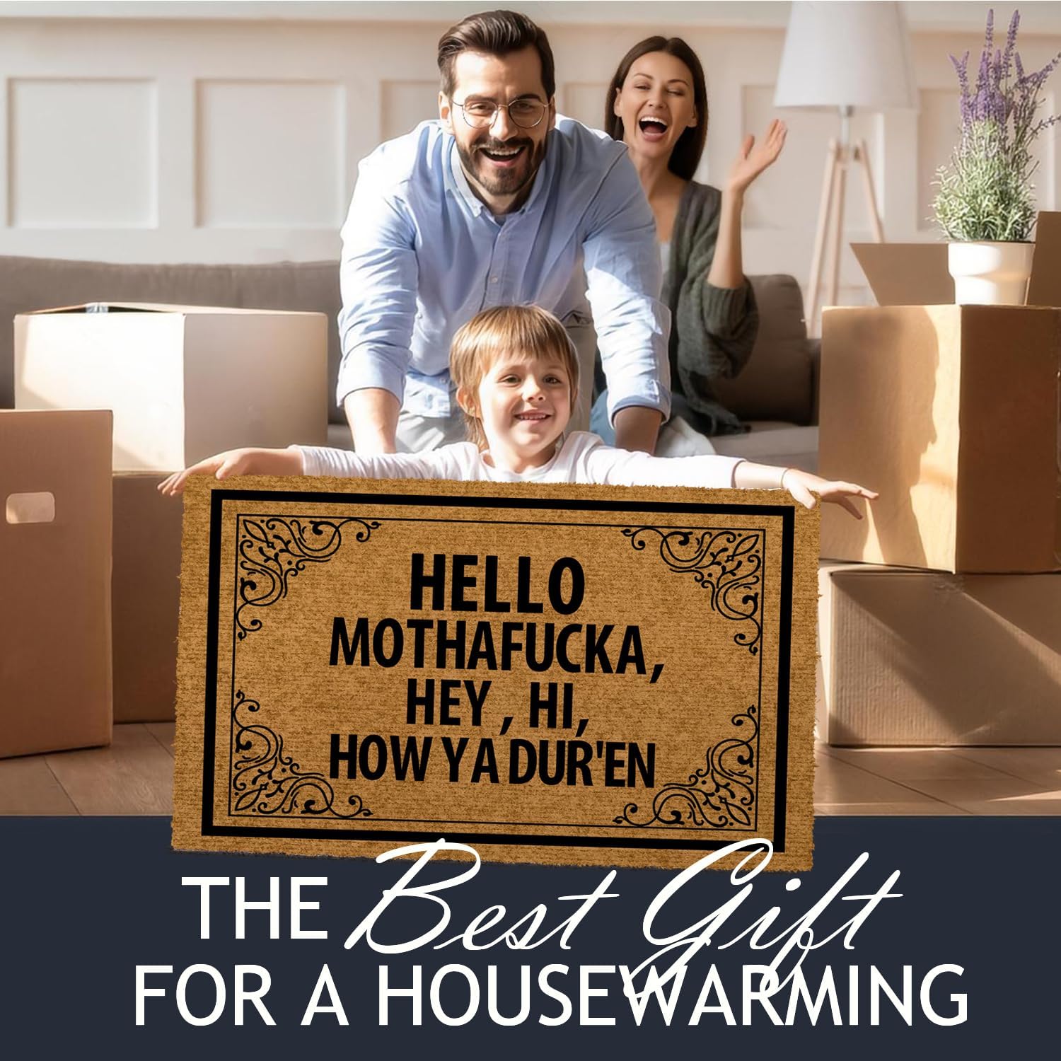 Hello Mothafucka, Hey, Hi, How Ya Dur'en Door Mat Outside Entrance Rubber Slip Mat Welcome Matt Outdoor 23.5x15.7 Inch